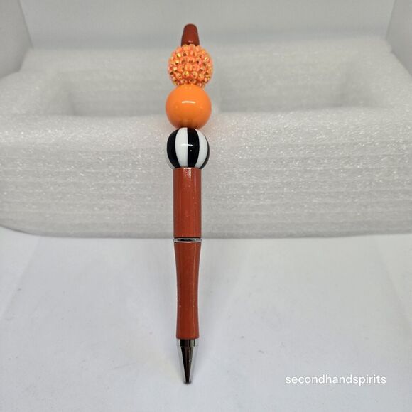 Fall Halloween Themed Plastic Beaded Pen - Picture 1 of 1